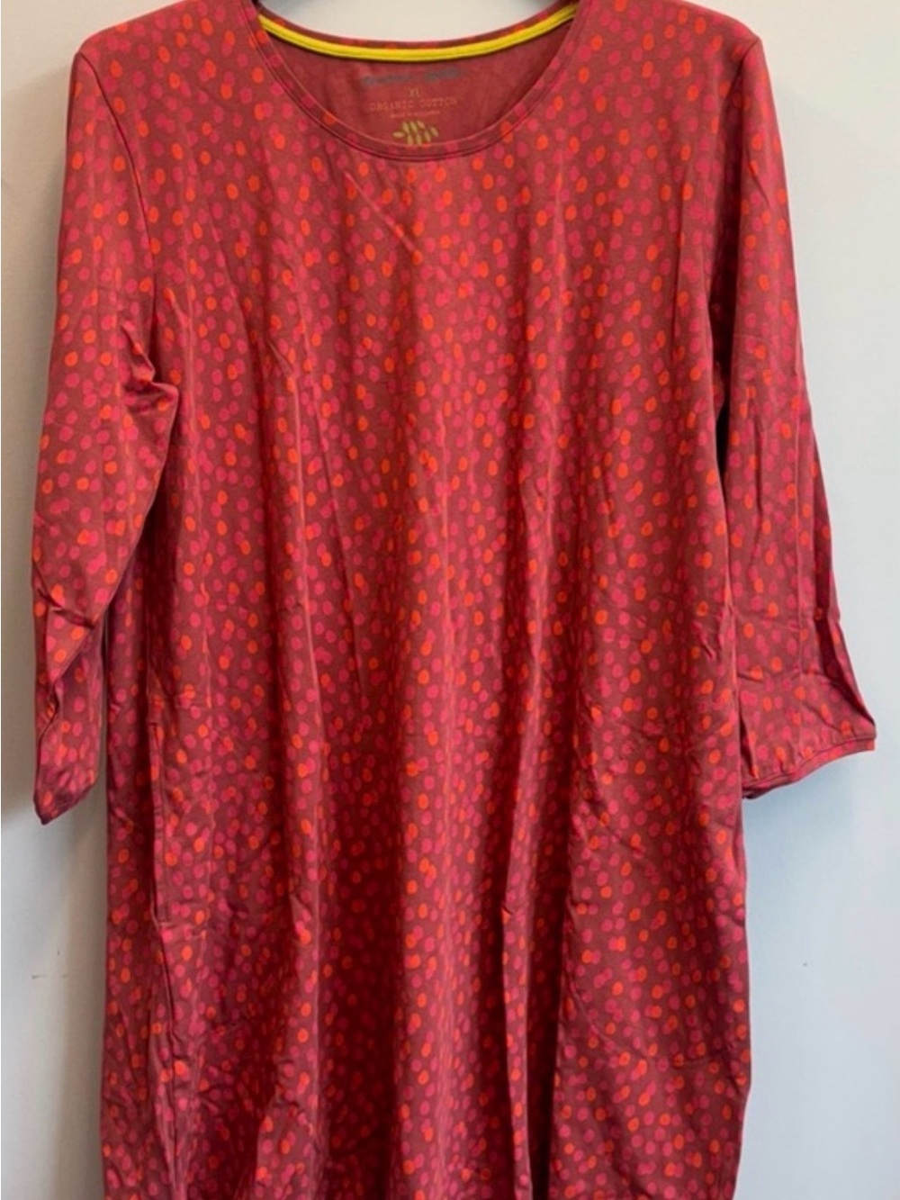 Gudrun Sjoden Gorgeous Red, Orange VIBRANT DOPAMINE Dot-Print Long Sleeve Tunic